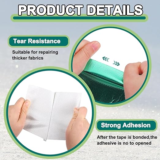 PATIKIL Awning Repair Tape 8m x 30cm Waterproof Canvas Tape High Adhesive Tear Repair Patch Kit for PVC Tarpaulin Tent Awning Fabric RV Sail Boat Cover, Green (11.81" x26.24ft)