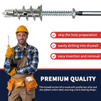 Drywall Anchors and Screws Kit, 100 Pcs Self Drilling Drywall Anchors, 50 Pcs Zinc Sheetrock Anchors and 50 Pcs #8 x 1-1/4" Metal Screws, Heavy Duty Wall Anchors, 75 Lbs Hanging Mounting