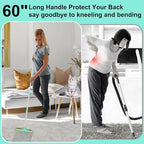 Carpet Rake for Pet Hair Removal - 60" Adjustable Long Handle Carpet Rake, 3 in 1 Reusable Pet Hair Removal Tool Kit, Cat Dog Fur Rakes Scraper Carpet Broom for Carpets, Rugs, Mats