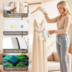 Mini Steamer＆Iron 2 in 1 Garment Steamer, Portable Travel Size Steam Iron for Clothes,1000W, 3 Mode Ironing, 250ML Detachable Water Tank, 8FT Power Cord, Leak Proof Design