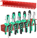 Screwdrivers Pliers Holder Wall Mount, Metal Utility Storage Rack for Pliers Small Tools, Screw Driver Organizer Suitable Garages Homes Workshops Sheds (23 holes 1PC Red)