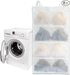 Bra laundry bags for washing machine, 1pc, Holds 4 D-F cups sizes, Cleans, Drys, Storage and Dust-proof 4-in-1, Cleans Better Than a Single Laundry Bag