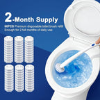 60pcs Toilet Cleaner Refill Pads for Clorox Wand, Upgrade 3-Layer Toilet Scrubber Refills, Won't Fall Apart, Powerful Foam, Safe On Porcelain, Bathroom Cleaning Essentials