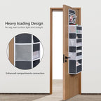 Univivi Over The Door Organizer with 6 Side Mesh Pockets, 5 Shelf Door Hanging Organizer Large Capacity Door Storage for Closet Nursery Bedroom Dorm and Baby Essential