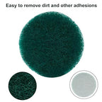 BokWin 8 Pcs 5 Inch Round Scouring Pads Drill Scrubber Pads Hook and Loop Scuff Pads for Clean Polishing(Green)