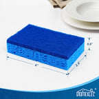 HOMEXCEL Sponges Kitchen 24pcs, Non-Scratch Scrub Dish Sponge Safe on Non-Stick Cookware, Dual Sided Cleaning Sponges for Kitchen, Household, Bathroom and More