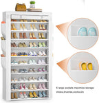 OYREL Shoe Rack 10Tier Large Capacity 50-56Pairs Beautiful Tall Shoe Shelf Free Standing Storage Cabinet Entryway Closet