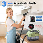 ODSD Steam Cleaner for Home & Car, 3-Level Adjustable Steamer for Cleaning, 15s Heat-Up & 1.6L Large Tank, Handheld Steam Cleaner for Car Detailing, Home, Tile, Grout, Furniture with 15pcs Accessories