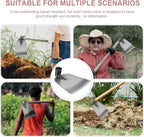 POPETPOP Stainless Steel Gardening Hoe - Handheld Farm Tool for Weeding Digging Soil Loosening and Transplanting - Compact Durable Garden Tool for Home and Outdoor Use