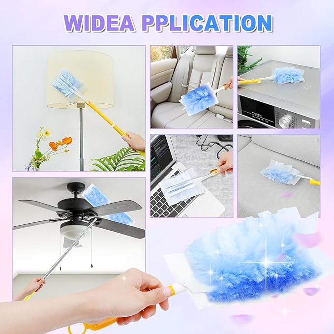 20 Count Duster Refill Compatible with Swiffer Hand Duster, Lavender Flavor Disposable Heavy Duty Duster Refills, Dusters Refills for Cleaning, Blinds & Ceiling Fan (Handle is Not Included)