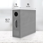 2 Pack Bed Sheet Organizer and Storage, Foldable Storage Organizer for Linen Closet with Viewing Window & Label for Bedding Sheets & Blankets (Queen & King Size) Gray