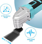 Oscillating Tool, 2.5A Oscillating Multi Tool with 3° Oscillation Angle, 22000 OPM Variable Speeds Multi-Tool Kit for Cutting, Sanding, Grinding, Scraping, 17 Accessories & Universal Interface