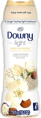 Downy Light Laundry Scent Booster Beads for Washer, Shea Blossom, 18.2 oz, with No Heavy Perfumes