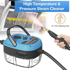 Handheld Steam Cleaner，2500W Hand-Held High Pressure Portable Cleaning Machine with 3 Brush, High Temperature Steamer for Home Use, Kitchen, Furniture, Bathroom, Car (Blue)