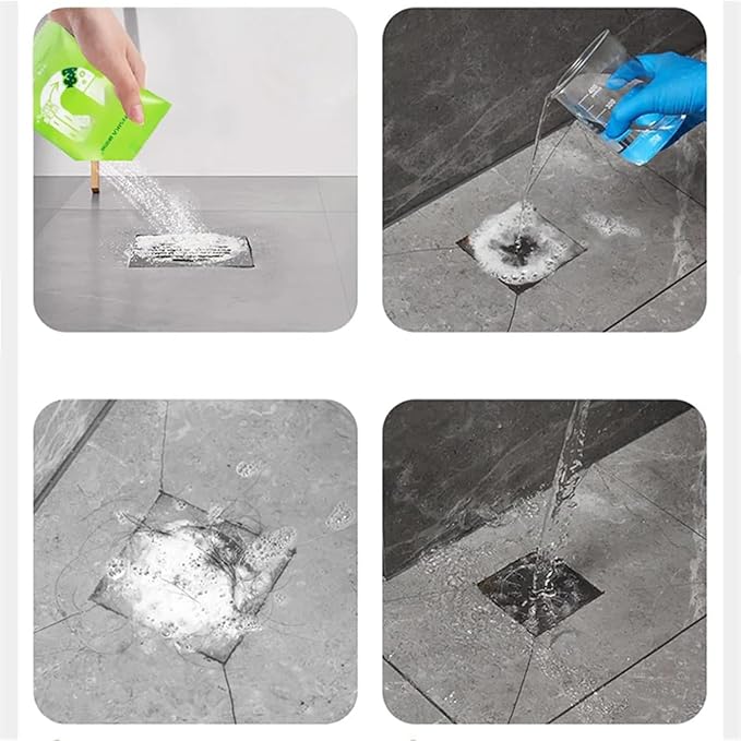 Powerful Pipeline Dredging Powder, 80g Powerful Sink And Drain Cleaner Powder, Drain Clog Remover Agent, Powerful Pipe Unclogger, Multi-Purpose Pipe Cleaner For Kitchen Bathroom Toilet (3PC)