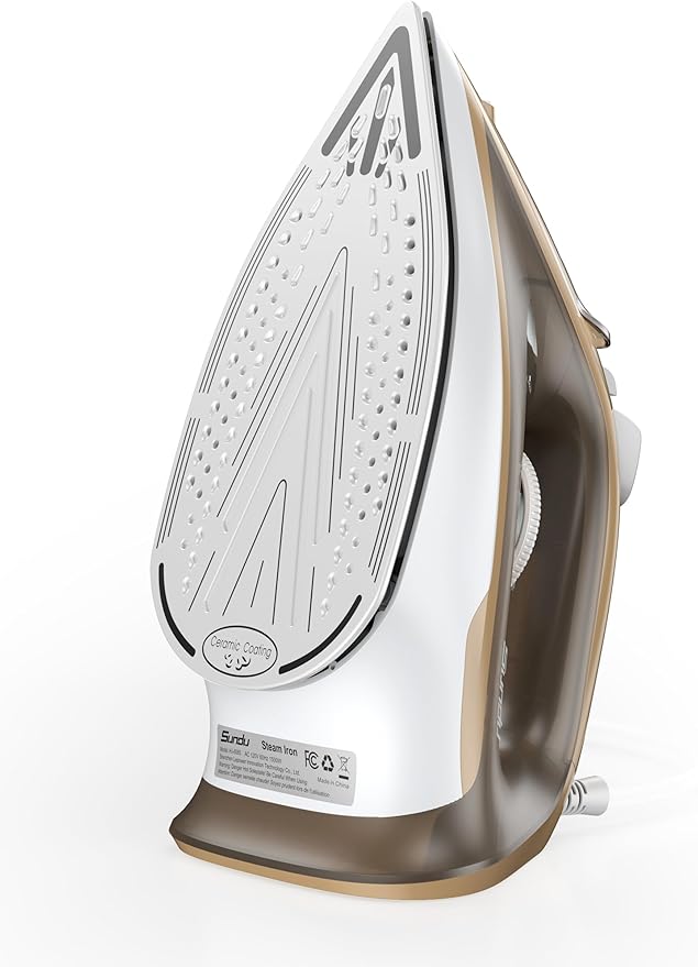 Large Irons Steamer for Clothes, 1500W Iron Non-Stick Ceramic Soleplate, 500 Microsteam Holes, Powerful Steam Iron, Auto shutoff, Self-Cleaning, 12.31oz Water Tank Ironing Clothes for All Fabrics