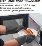 Vgo... 1 Pair Household Cleaning Gloves Infused with Rresh Rich Aromas, Lined Dishwashing Gloves,Long Sleeves Kitchen Gloves, Bathroom Cleaning, Gardening, Pet Care(Gray,S,TP1117)