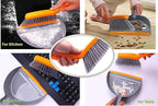 Mini Broom and Dustpan Set - Small Broom and Dustpan Set for Home, Camping Broom, Whisk Brooms Small(Gray Orange)