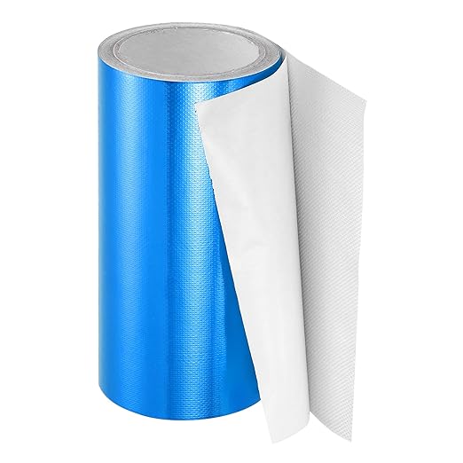 PATIKIL Awning Repair Tape 8m x 20cm Waterproof Canvas Tape High Adhesive Tear Repair Patch Kit for PVC Tarpaulin Tent Awning Fabric RV Sail Boat Cover, Blue (7.87" x26.24ft)