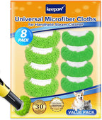 Steam Cleaner Accessories Microfiber Cloth for Handheld Steam Shot Reusable Washable Steam Mop Pads Compatible with Bissell Steam Shot, Wagner, McCulloch and Most of Handheld Steam Cleaners, 4+4 Pack