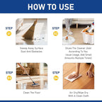 Timeno 2Pcs Floor Restore Polish, Floor Restore Cleaner Spray, Quick-Dry Protective Treatment for Hardwood Laminate Vinyl Bamboo Floors, 5 fl oz (150 ml)