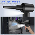 Car Vacuum Portable Cordless with 16000PA Ultra Suction 4-in-1 Foldable Air Duster & Brushless Motor Rechargeable Handheld Vacuum for Pet Hair, Car Seats, Home & Office Cleaning