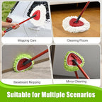 6 Pack Mop Heads Replacements for Oceda,Mop Replace Head for O Cedar Easywring 1 Tank System,Microfiber & Chenille Mopp Refills for Floor Cleaning,Dry/Wet Use,Machine Washable