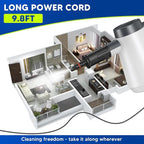 Handheld Steam Cleaner, Pressurized Steam Cleaner for Home with 10PCS Accessories, 15S Fast Heating Portable Steamer for Cleaning with Safety Lock for Home Kitchen Cleaning, Floors, Appliance Surfaces