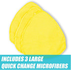 Invisible Glass 95164 Reach and Clean Tool Wet-Dry Pro Window and Windshield Wand Glass Cleaning Tool has Extendable Handle and Washable Reusable Microfiber Cloth for Auto Interior and Exterior Glass