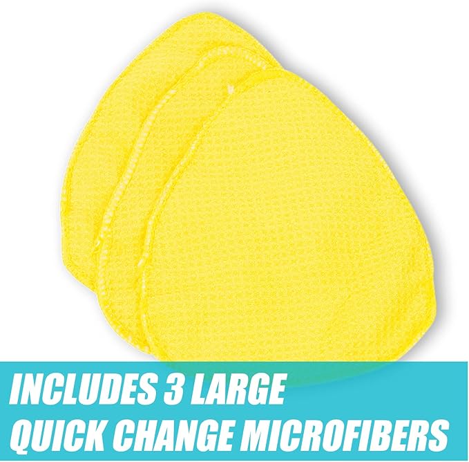 Invisible Glass 95164 Reach and Clean Tool Wet-Dry Pro Window and Windshield Wand Glass Cleaning Tool has Extendable Handle and Washable Reusable Microfiber Cloth for Auto Interior and Exterior Glass