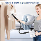 LABIGO Steam Cleaner, Pressurized Handheld 13pcs Multi-Purpose Natural Deep Cleaning Steamer, Portable Steamer for Cleaning Home, Grout, Kitchen, Car, Window, Upholstery, Bathroom and Clothes, White