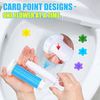 4 Pack Toilet Gel Stamp, 48 Stamps 4 Kinds Of Scent Toilet Bowl Cleaner Gel, Long-Lasting Flowers Shaped Bathroom Freshener, Keeps Toilet Fresh Fragrant and Clean