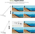 Landscape Rake, 36" Aluminum Heavy Duty Lake Weed Rake, Multifunctional Detachable Aquatic with 102'' Extension Handle & 20Ft Rope, for Weed Algae Removal Loosening Soil Lawn Garden Care