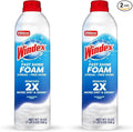 Windex Fast Shine Foam Glass Cleaner, No-Drip Aerosol Cleaning Spray, 19 oz. (Pack of 2)