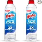 Windex Fast Shine Foam Glass Cleaner, No-Drip Aerosol Cleaning Spray, 19 oz. (Pack of 2)