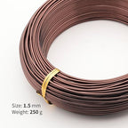 Bronze-1.5mm/16gauge-Anodized Aluminum Bonsai Training Wire 250g Large Roll,Many Size to Choose,KSVZS Bendable Metal Wire for Crafts,Sculpting,Armature and Daily Use,Necessities for Family