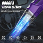 Bossdan Handheld Vacuum Cordless – Car Vac Portable with 8KPA & Multi Accessories & Low Noise, Lightweight Hand Held Vacuum Cordless Rechargeable for Car/Home/Dust/Pet Hair, Mine Portable Vacuum