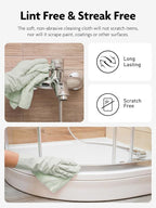 Fantasticlean Microfiber Cleaning Cloth Roll -75 Pack, Tear Away Microfiber Towels, 12" x 12", Reusable, Washable, Scratch Free, Ultra Absorbent Dishcloth for Home Supplies, Car, Pet (Moss Green)