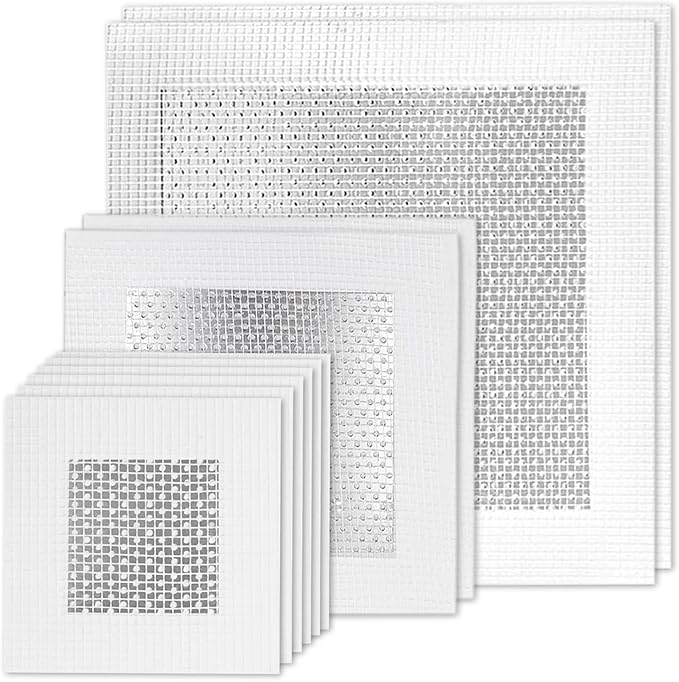 10 Pcs 2/4/6 Inch Wall Patch Repair,Drywall Patch Self-Adhesive Mesh Drywall Patch and Fiberglass Repair Kit,Aluminum Heavy Duty Dry Wall Mesh Hole Repair Patch for Drywall Plasterboard