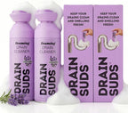 Foaming Drain Cleaner, Sink Cleaner and Deodorizer, Drain Clog Remover for Kitchen Sinks, Bathrooms, Shower Drains, Tubs, Washbasin, Clogged Pipe Opener, Lavender, 2 Pack