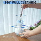 [30-Count Duster Refills + 3ft Extendable Handle] Compatible with Swiffer Dusters, Heavy Duty Dusting Cleaning Kit for Ceiling Fans, Blinds, Shelves - Lightweight, 360° Microfiber Head, Easy Assembly