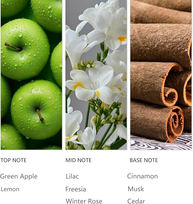 Cinnamon pple Essential Scent Oil - 120ML Waterless Diffuser Oil for Cold Air Diffusers, Luxury Home Fragrance Oils, Natural Flavor Aromatherapy Oils for Spa, Office, Long-Lasting Refill