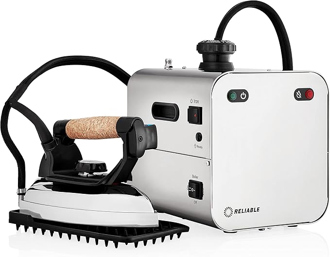 Reliable 4100IS Professional Steam Iron Station with Eco Mode, 120V, 4 Safety System, 2.2L Boiler Stainless Steel Boiler, 2.2M Steam Hose Made with Aluminum Soleplate Iron, Made in Italy