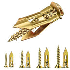 80 Pcs Self-Drywall Dilling Anchors Screws with 4 Different Expansion Sizes Screw Set, Zinc Plated Steel Dry Wall Screws no Drilling Required, Easy to Install