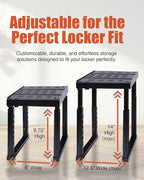 Locker Organizer Shelf， Adjustable Width and Height, Ideal Locker for School, Office, and Gym Lockers… (Pink 2 Pack)