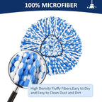 Spin Mop Head Replacements Compatible with Ocedar RinseClean 2 Tank System,Mop Head Refill Replacement for O-cedar 2 Tank System - Easy to Replace,100% Microfiber, All Hard-surfaced Floor Clean 3 Pack