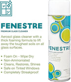 Fenestre Premium Glass Cleaner, Foaming, Aerosol, 3 pack (19 oz)