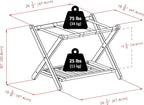 Winsome Remy Luggage Rack with Storage Shelf, for Guest Room, No Assembly, Cappuccino