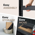 HOMEDANT House Black 5-Tier Laminated Metal Shelving Unit Adjustable Storage Utility Rack Heavy Duty Shelves Organization Shelf Kitchen Garage Pantry Closet 2Pack