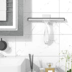 AmazerBath Squeegee for Shower Glass Door, Shower Squeegee for Glass Doors - Acrylic Handle All-Purpose Squeegee for Shower Doors, Windows, Mirrors, Tiles and Car Glass, 10 Inches - Clear